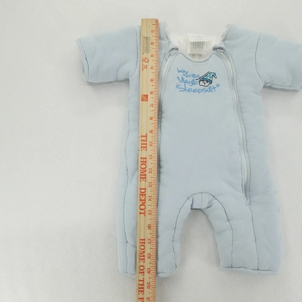 Baby‎ Merlin Magic Sleepsuit Small Blue Fleece 3-6  Months Sleep Sack Swaddle